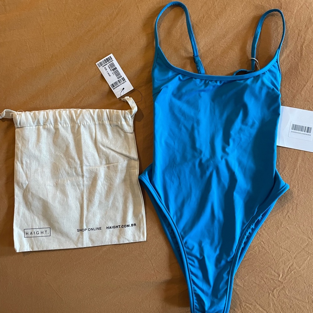 NWT Haight Rio Blue Pipping Thudu One-Piece Swimsuit